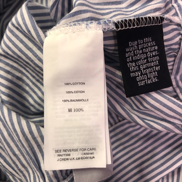 Madewell women’s blue and white blouse size medium. - Picture 5 of 6